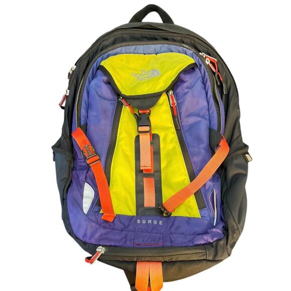 The North Face Other - The North Face Surge Backpack Purple Black Laptop Travel Hiking Bag